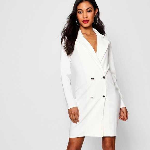 BooHoo White Blazer Dress - Picture 1 of 4